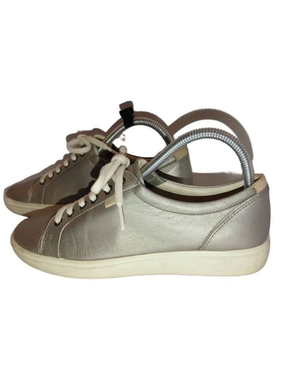 ECCO Soft 7 Metallic Silver Sneakers Size 39